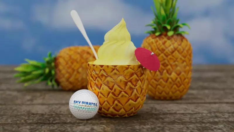 Pineapple Dole Whip Float